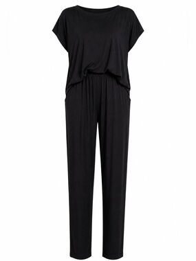 Pure Essence Bamboo Overlay Jumpsuit Black Small Canada